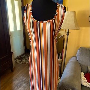 Striped Tank Dress by Full Circle Trends EUC Size 12